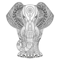 Mandalas zum Ausdrucken und Ausmalen - Mandala Elefant I